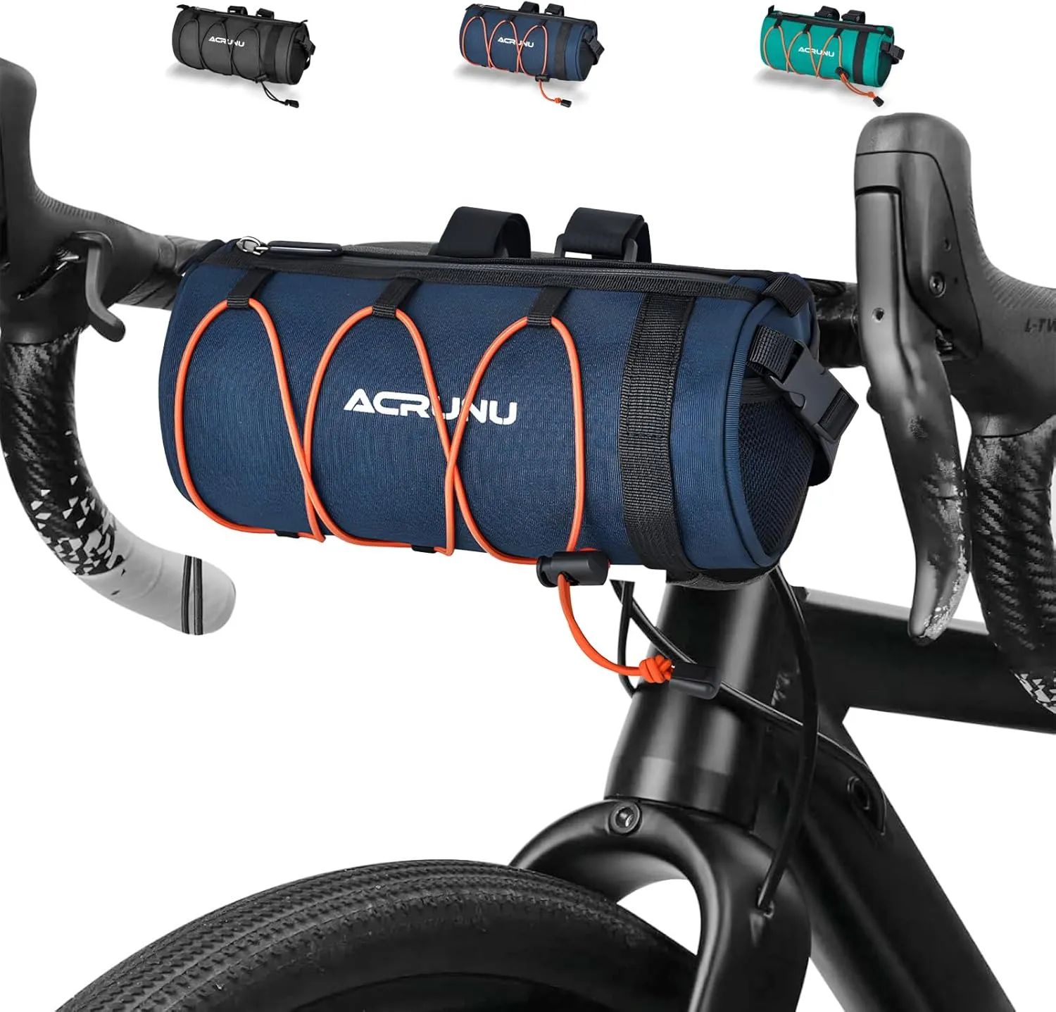 Bike Handlebar Bag, Bicycle Front Hanging Bag with Shoulder Strap, Multifunctional Bike Accessories for Road Mountain Bike Cycling Travel.(Dark blue)