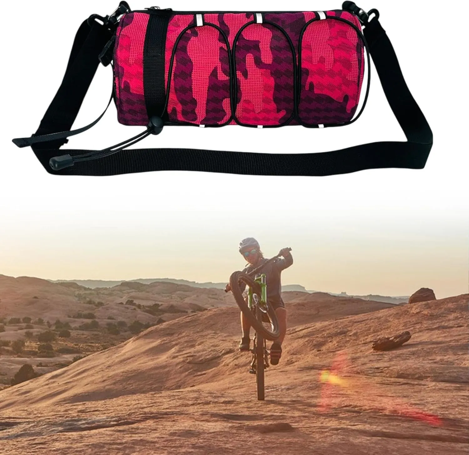 Bike Handlebar Bag Frame Bag Crossbody Bag Cycling Pack Bicycle Front Storage Bag for Cycling Mountain Road Bicycle