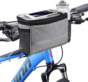 Bike Handlebar Bag - Front Basket with Bike Phone Mount, Cooler Bicycle Pouch Pack for Kids, Girls, Boys, Men, Women