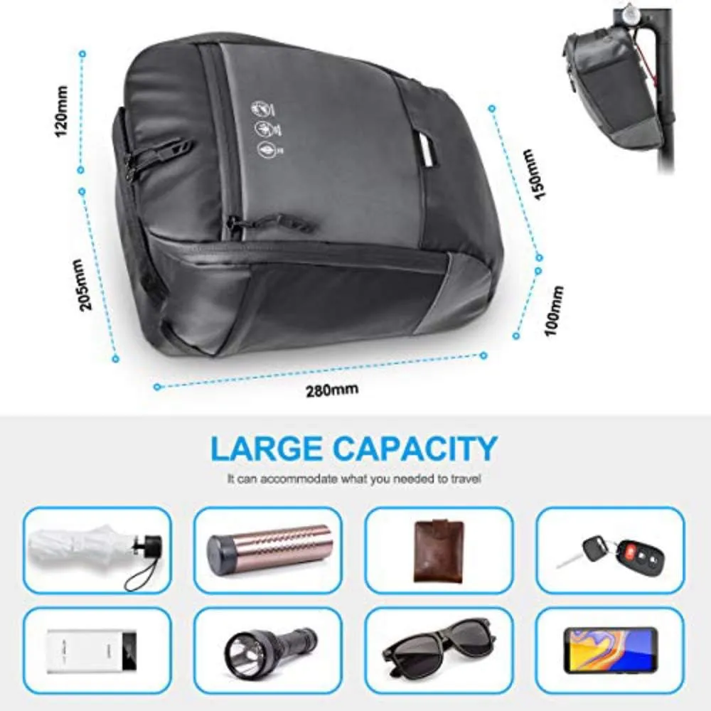 Bike Handlebar Bag, Multifunctional Detachable Strap Pack Reflective Cycling Pouch, Waterproof Mini Shoulder Handbag for Men Women