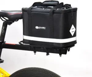 Bike Rack Bag Bicycle Bag Trunk Rear Rack Bag Bike Panniers Bike Accessories Basket Storage Luggage Saddle Shoulder Bag 14L for E bike, Bicycle With Rain Cover