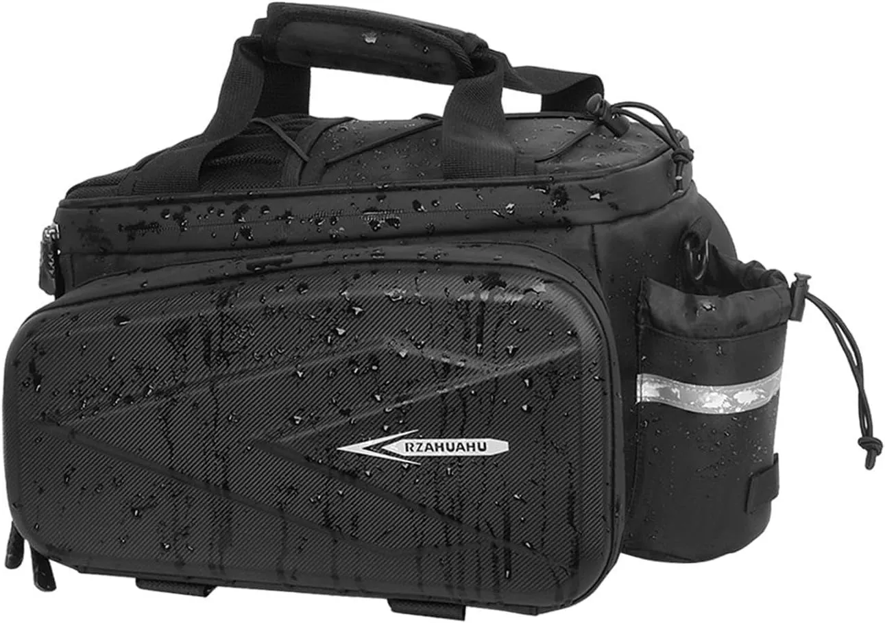 Bike Rear Rack Bag Bicycle Trunk Bag Handbag Shoulder Bag Reflective Waterproof 10L Storage Luggage Bag Rear Seat Cargo Bag