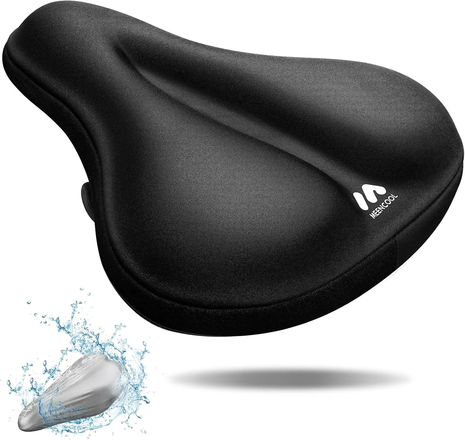 Bike Seat Cushion - Gel Padded Bike Seat Cover for Men Women Comfort, Adjustable Velcro Secure Bicycle Seat Cushion Compatible with Peloton, Indoor & Outdoor Bicycle Seat(11"x7")