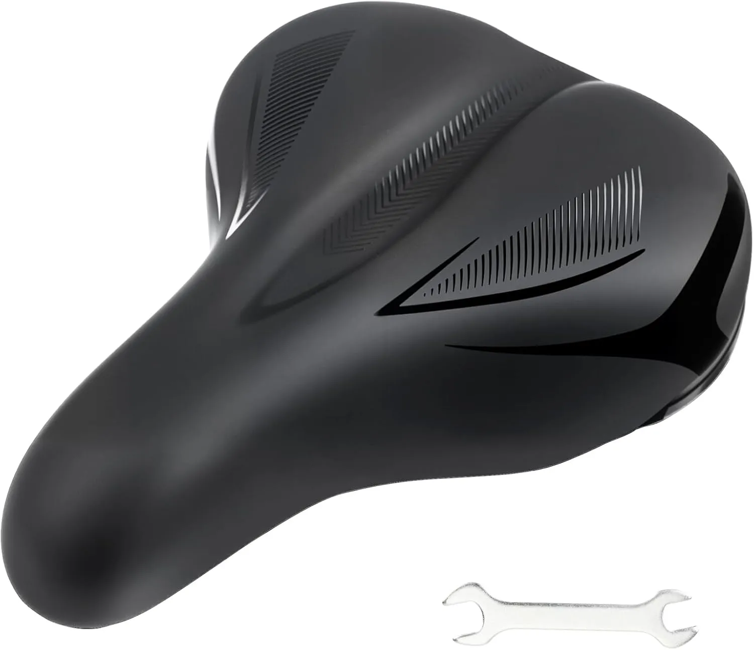 Bike Seat Soft Bicycle Saddle Wide for 24 26 27.5 29" Bicycle, MTB, Cruiser Bicycle, Women, Men, Adult