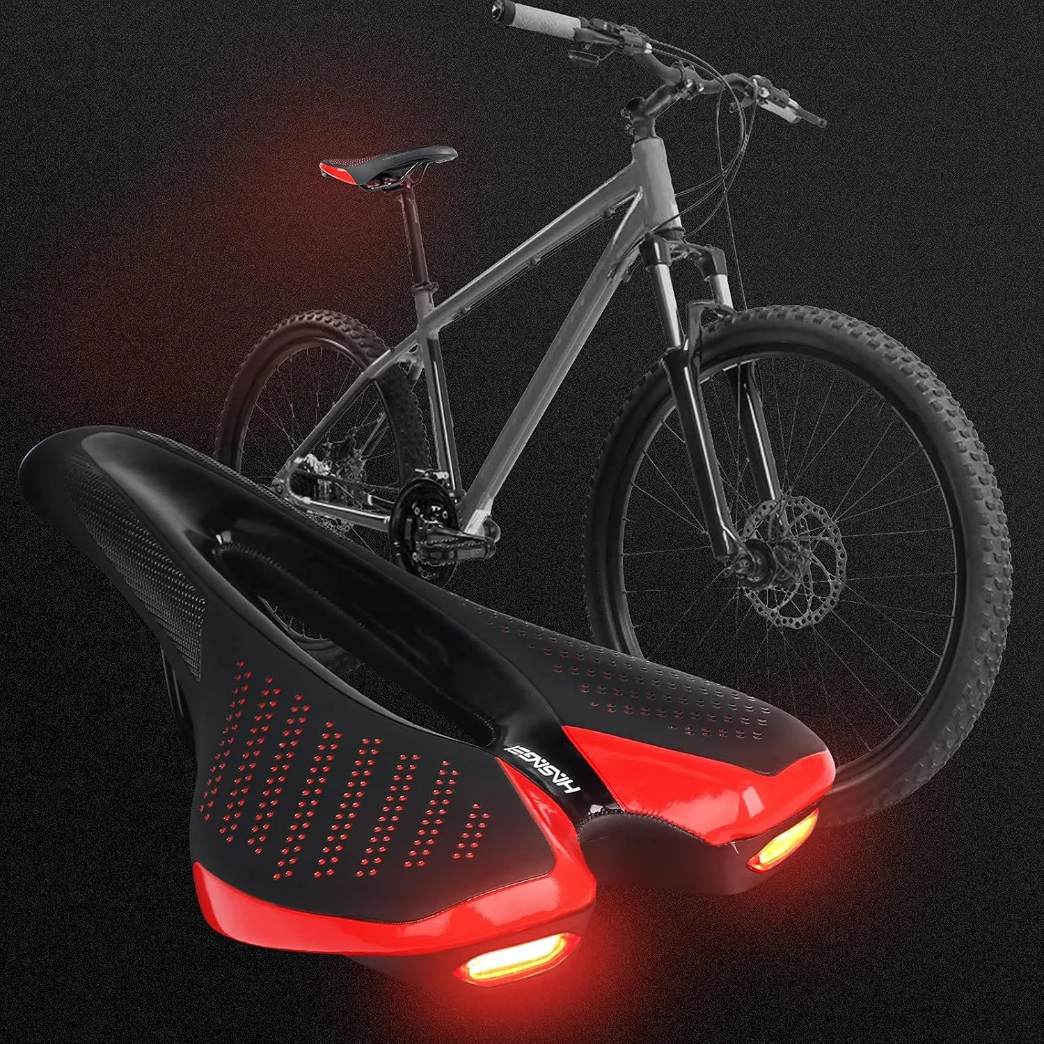Bike Seat,Bike Seat Cushion,Bike Seat Cushion for Men&Women Comfort,with Rechargeable 360mAh Lithium Battery