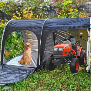 Bike Tent with Ventilation Mesh Bike Shed with Double Doors for 5-7 Bikes Backyard Shed Bike Storage