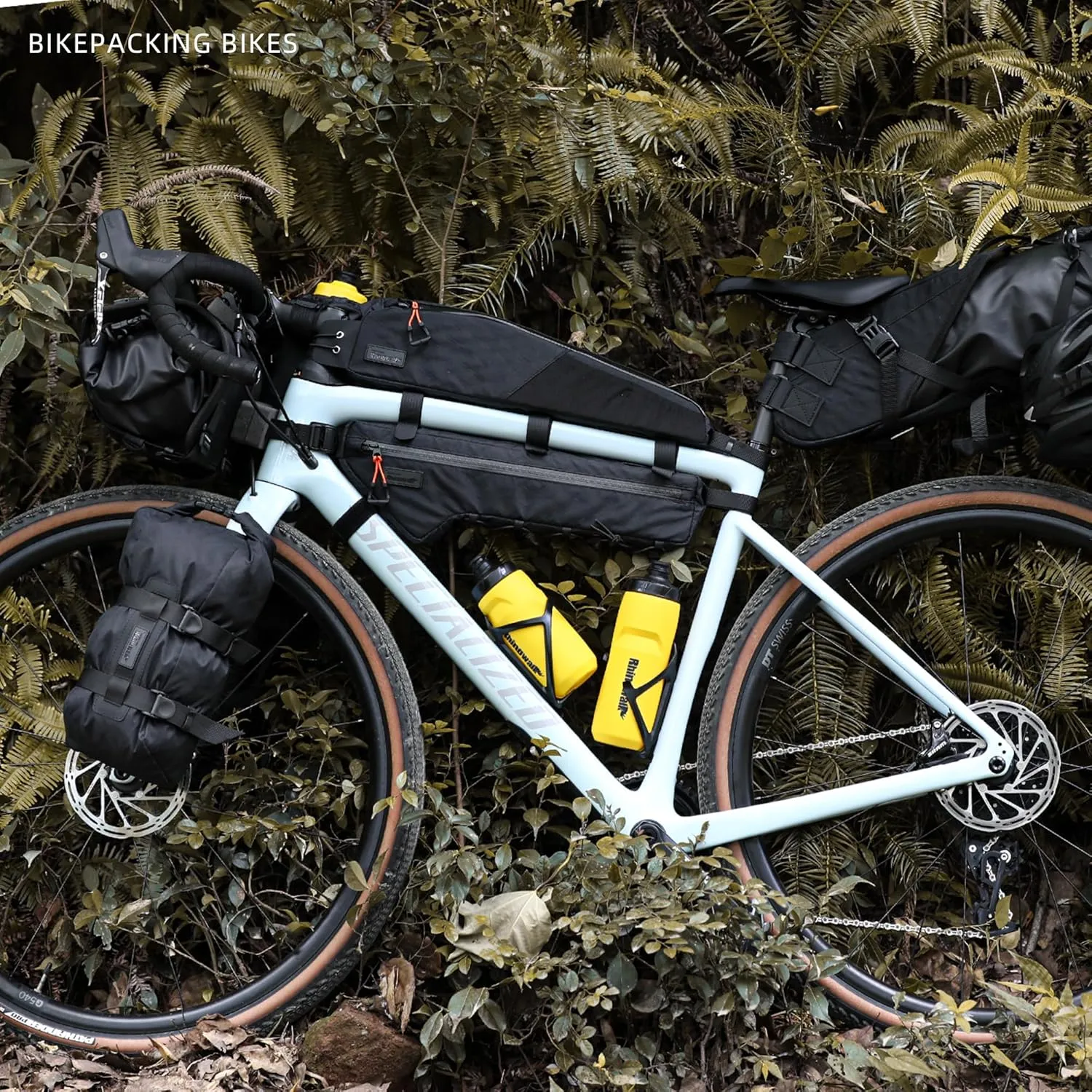 Bike Top Tube Bag Bicycle Front Frame Bag Waterproof Bike Bag 2.1L with Dual Side Mesh Pockets for MTB Road Bike Cycling Commuting and Outdoor Adventures
