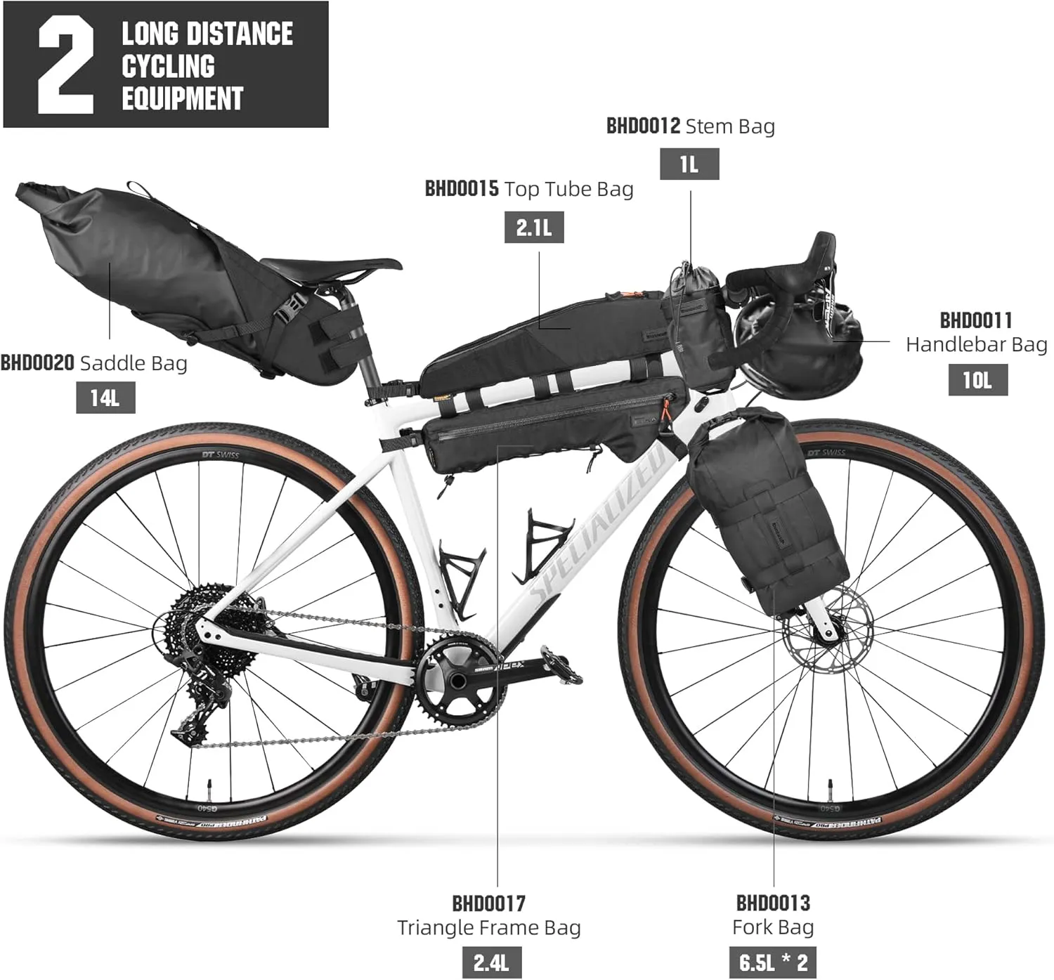 Bike Top Tube Bag Bicycle Front Frame Bag Waterproof Bike Bag 2.1L with Dual Side Mesh Pockets for MTB Road Bike Cycling Commuting and Outdoor Adventures