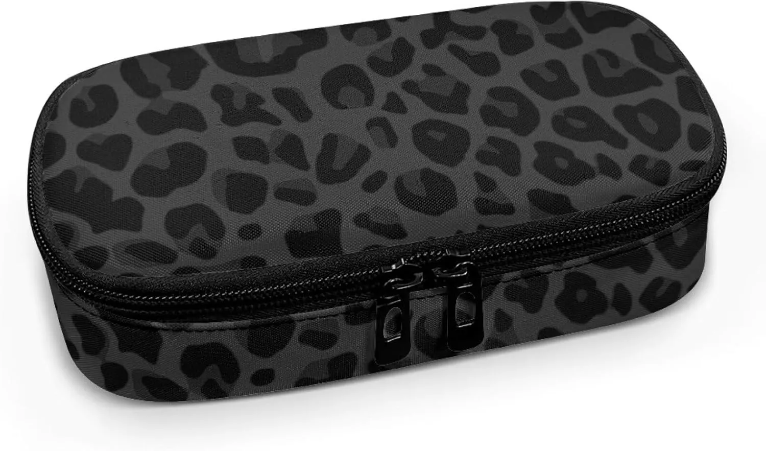 Black Leopard Diabetic Supplies and Insulin Travel Storage Case for Glucose Meter Insulin Storage Bag Holds Insulin Pens Blood Sugar Test Strips