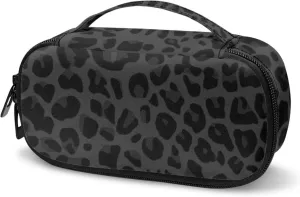Black Leopard Diabetic Supplies and Insulin Travel Storage Case for Glucose Meter Insulin Storage Bag Holds Insulin Pens Blood Sugar Test Strips