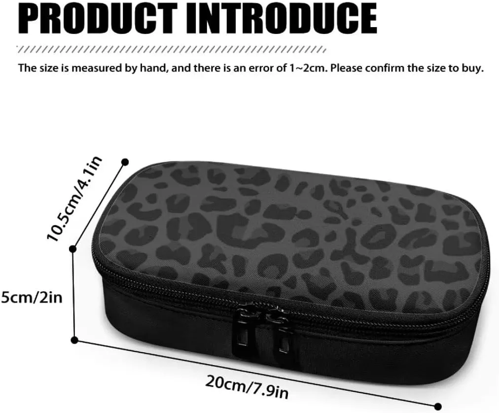 Black Leopard Insulin Pen Cooler Travel Case Diabetic Medication Insulated Cool Organizer for Insulin Pen and Other Diabetic Supplies for The Daily Life and Trip