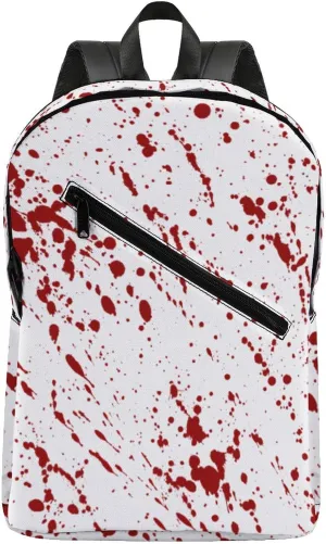 Blood Soaked, Bloody Horror Fright Halloween Large Capacity Printed Travel Backpack, Suitable for Both Men And Women, Suitable for Travel, Tourism And Other Scenarios