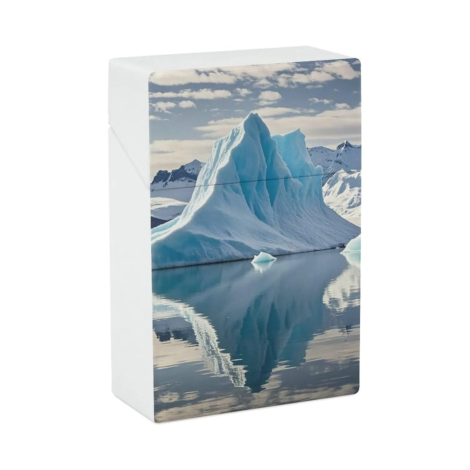Blue Iceberg Cigarette Case Premium Waterproof Cigarette Box Hard Cigar Protective Cover Box Portable Cigarette Holder Compact and Lightweight Design for Travel Outdoor