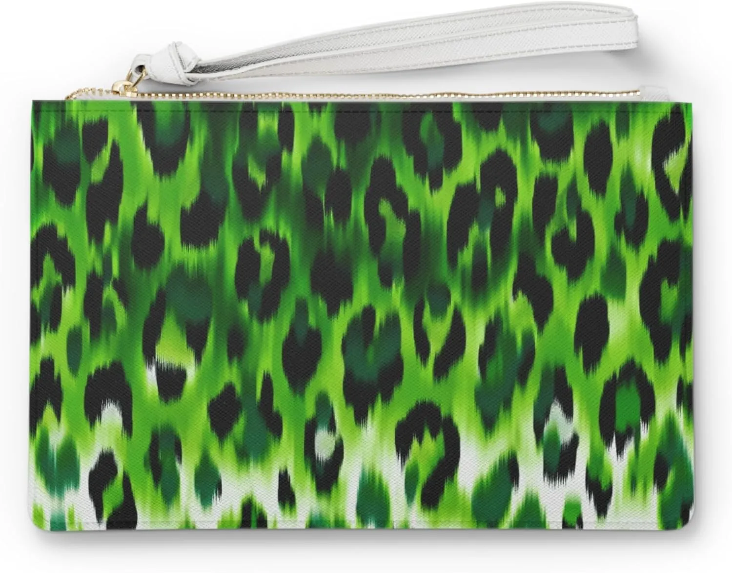 Bold Green Leopard Print Clutch Bag, Stylish Purse, Ideal for Night Out, Party Accessory, Trendy Gift for Fashion Lovers