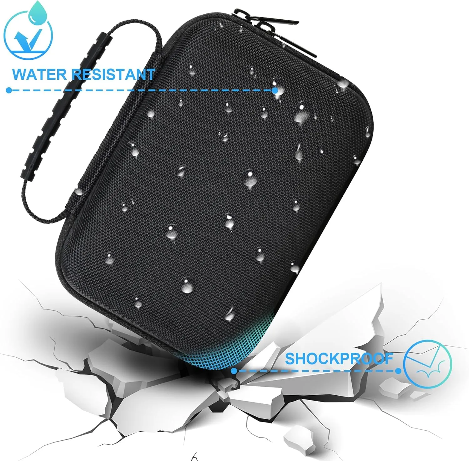 BOVKE Carrying Case for OMRON Evolv Bluetooth Wireless Upper Arm Blood Pressure Monitor, BP7000 One-Piece Design Portable OMRON BP Monitor Storage Bag, Black