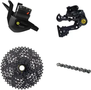 Box Four 8 Speed Multi Shift Non E-Bike and Single Shift E-Bike Cycling Groupset with Rear Derailleur, Shifters, Cassette, Chain, Shift Housing Kit Components Mountain Bike Drivetrain Upgrade