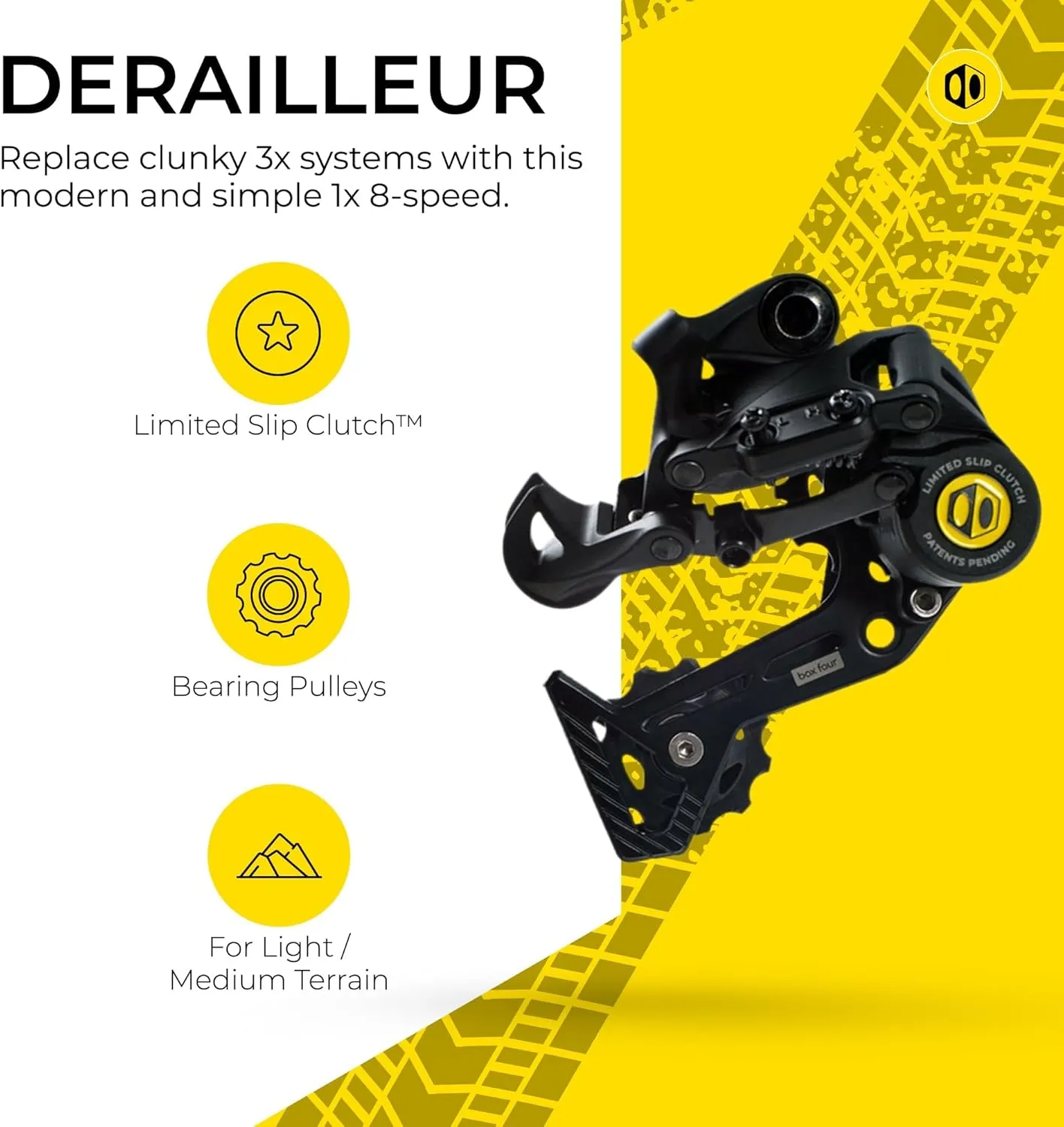 Box Four 8 Speed Multi Shift Non E-Bike and Single Shift E-Bike Cycling Groupset with Rear Derailleur, Shifters, Cassette, Chain, Shift Housing Kit Components Mountain Bike Drivetrain Upgrade