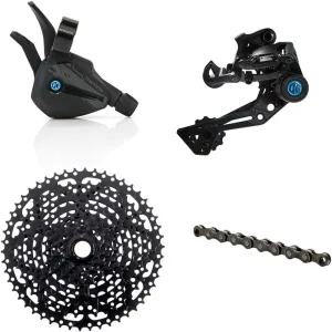 Box Three Prime 9 Multi Shift Non E-Bike and Single Shift E-Bike Cycling Groupset 9 Speed 1x Drivetrain Shifter, Rear Derailleur, Freehub Bike Cassette, Chain | Box Components