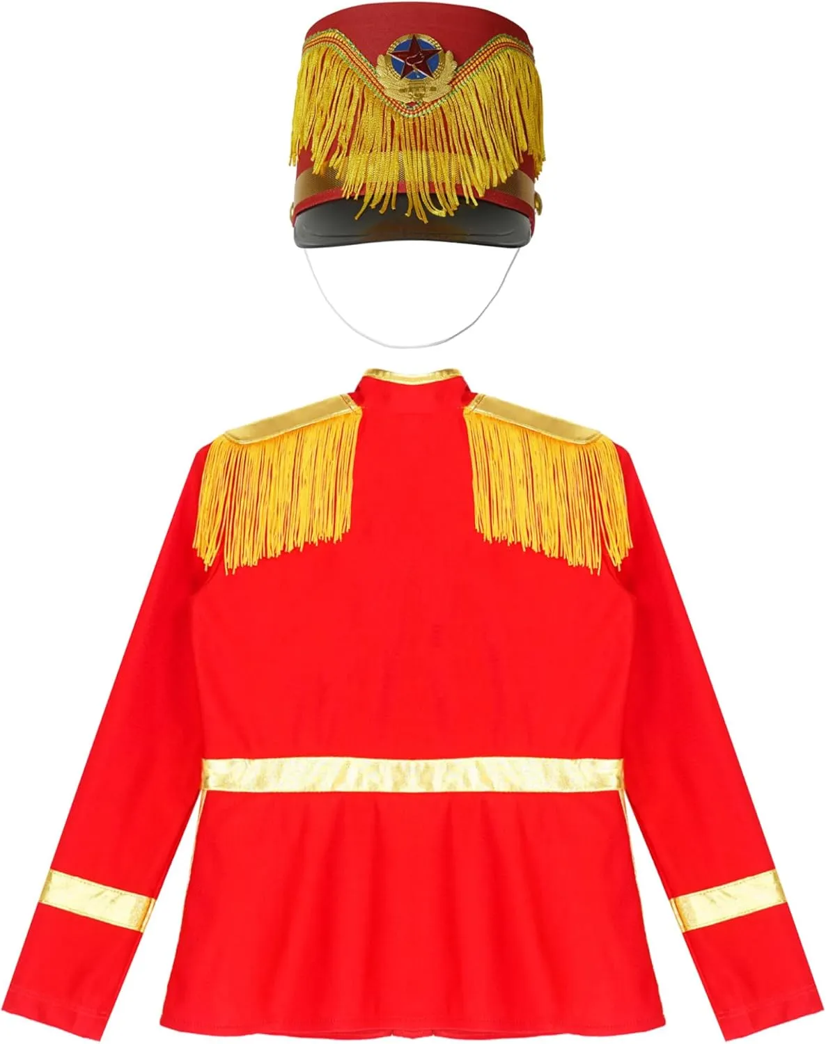 Boys Girls Halloween Costume Circus Ringmaster Drum Majorette America Nutcracker Costume Military Jacket with Hat