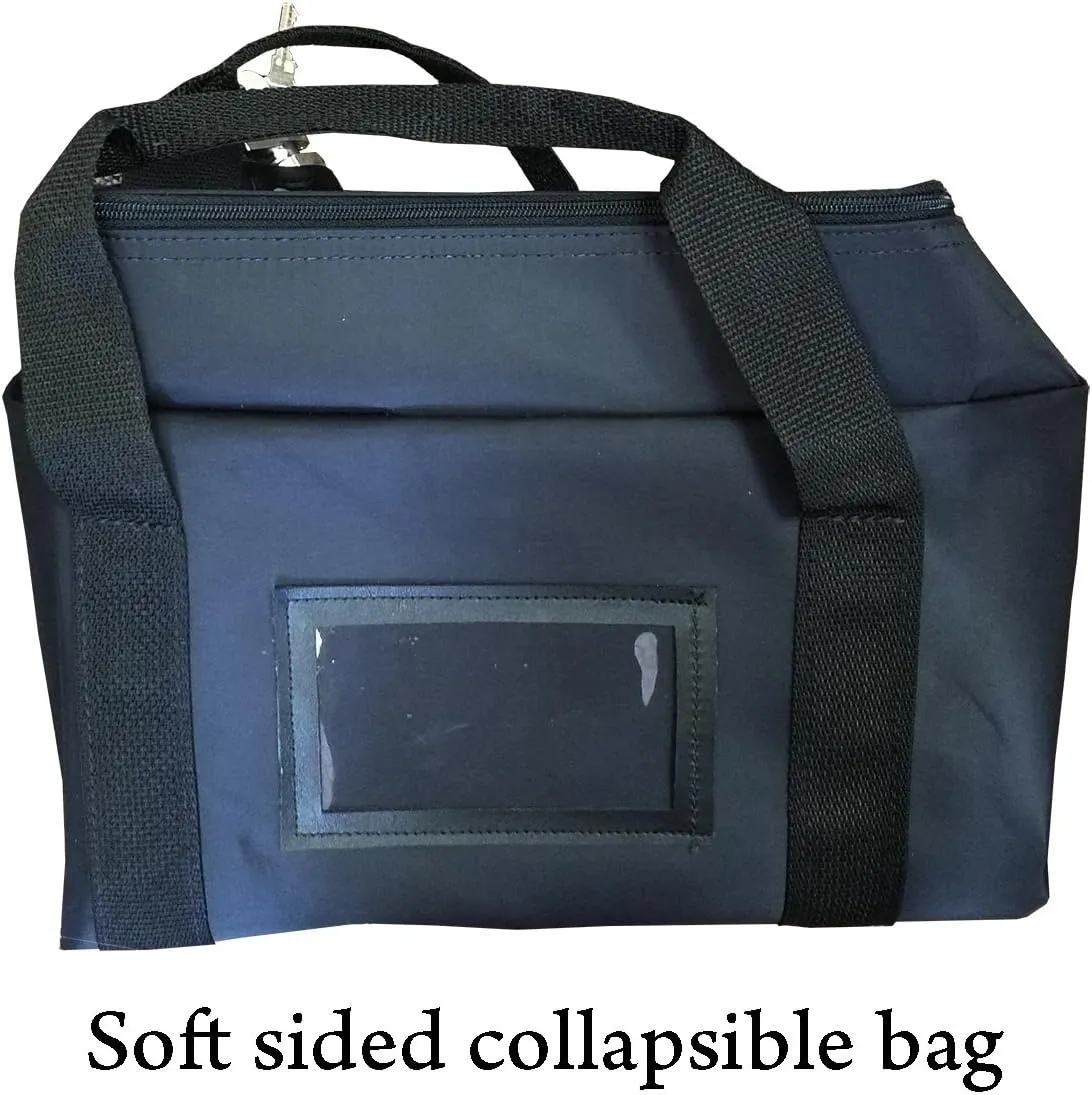 Briefcase Style Locking Document Bag (Black)