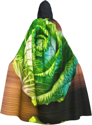 Bright Cabbage Unisex Adult Halloween Cloak With Hood Long Witch Costume Cosplay Capes Magician Cloak