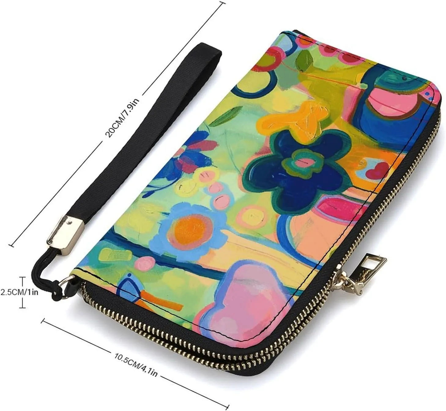 Bright Light Yellow Wristlet Long Wallet Womens Purse Zip Clutch Large Capacity Leather Purse Credit Coin Purse