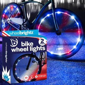 Brightz WheelBrightz LED Bike Wheel Lights - 2025 Edition with Superior Straps & LED-Weatherproof Shield! 14 Colors - Unmatched Durability, Visibility & 48  Hours of Dazzling Illumination