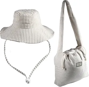 Bucket Hat and Shoulder Bag Set for Women Wide Brim Summer Beach Cap Foldable Travel Fisherman Hat ﻿