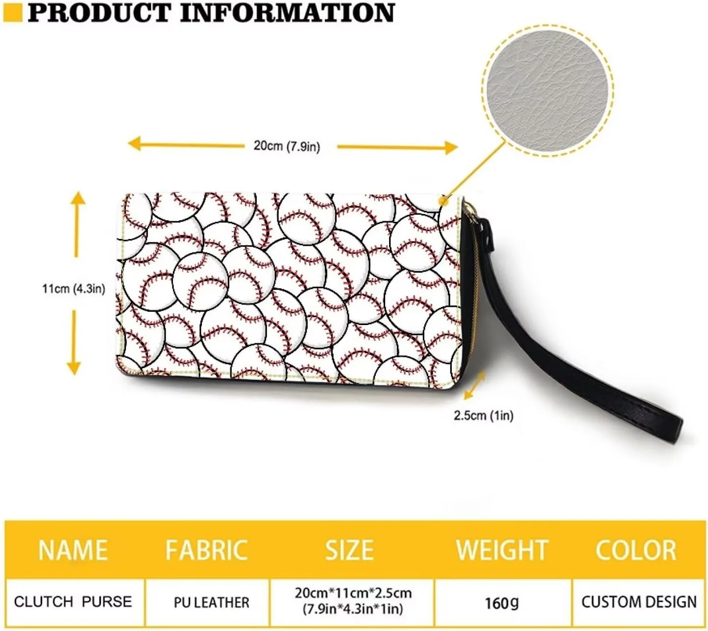 Bulopur Baseball Wristlet Wallet for Women Teen Girls Blocking Credit Card Holder with Wristlet PU Leather Phone Wallet Clutch Large Capacity Ladies Travel Purse