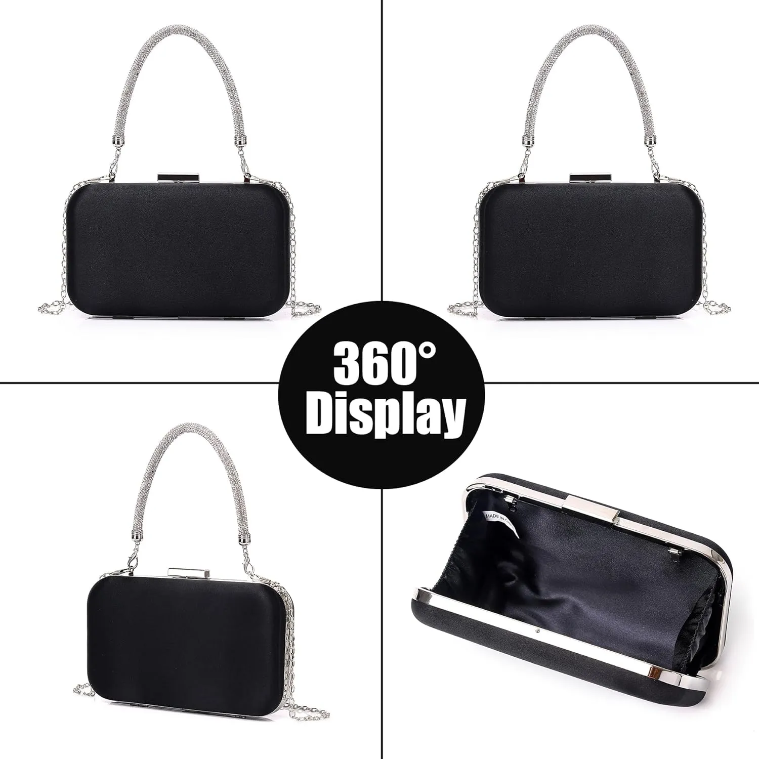Buric Evening Bag Small Party Clutch Bag Wedding Cocktail Purse for Women Elegant Formal Handbags With Chain Bride Prom