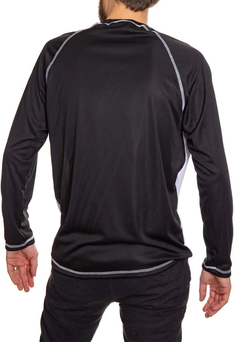 Calhoun Mens Officially Licensed NHL Striped Long Sleeve Rashguard