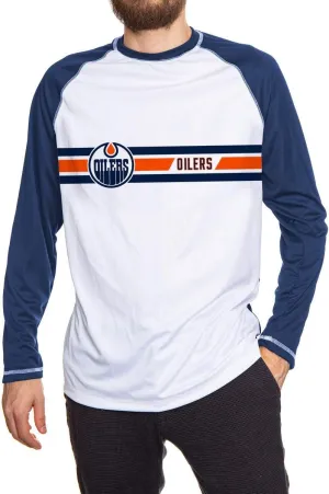 Calhoun Mens Officially Licensed NHL Striped Long Sleeve Rashguard