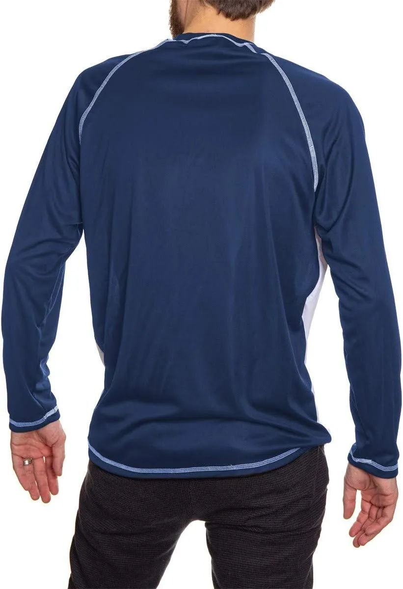 Calhoun Mens Officially Licensed NHL Striped Long Sleeve Rashguard