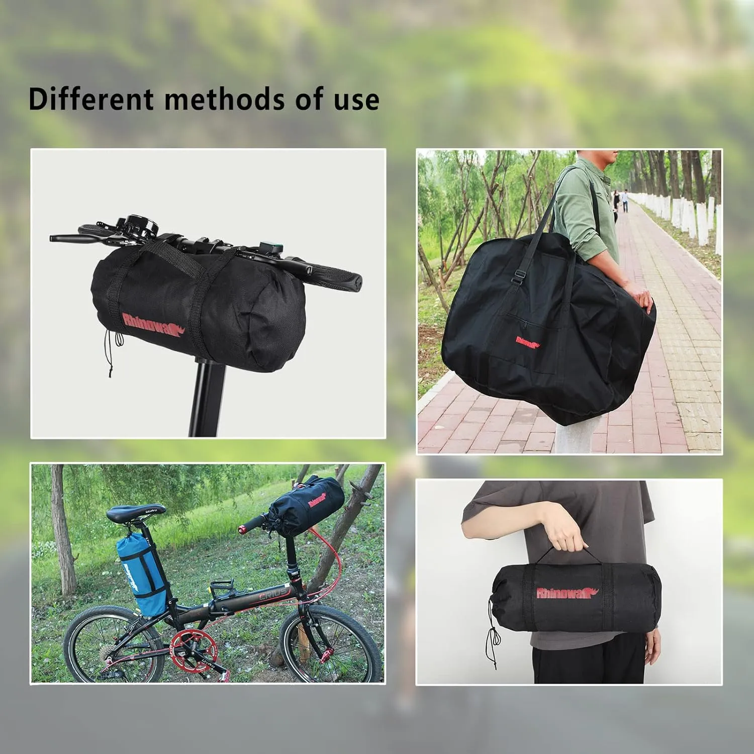 CamGo 20 Inch Folding Bike Bag - Waterproof Bicycle Travel Case Outdoors Bike Transport Bag for Cars Train Air Travel