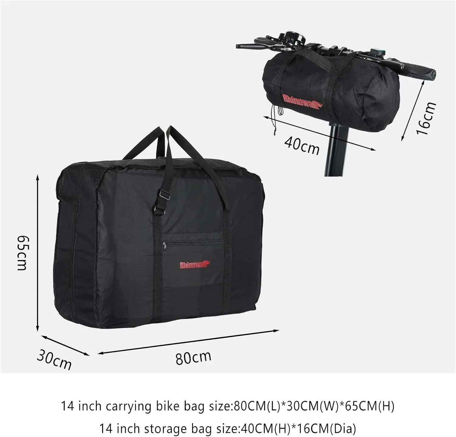 CamGo 20 Inch Folding Bike Bag - Waterproof Bicycle Travel Case Outdoors Bike Transport Bag for Cars Train Air Travel