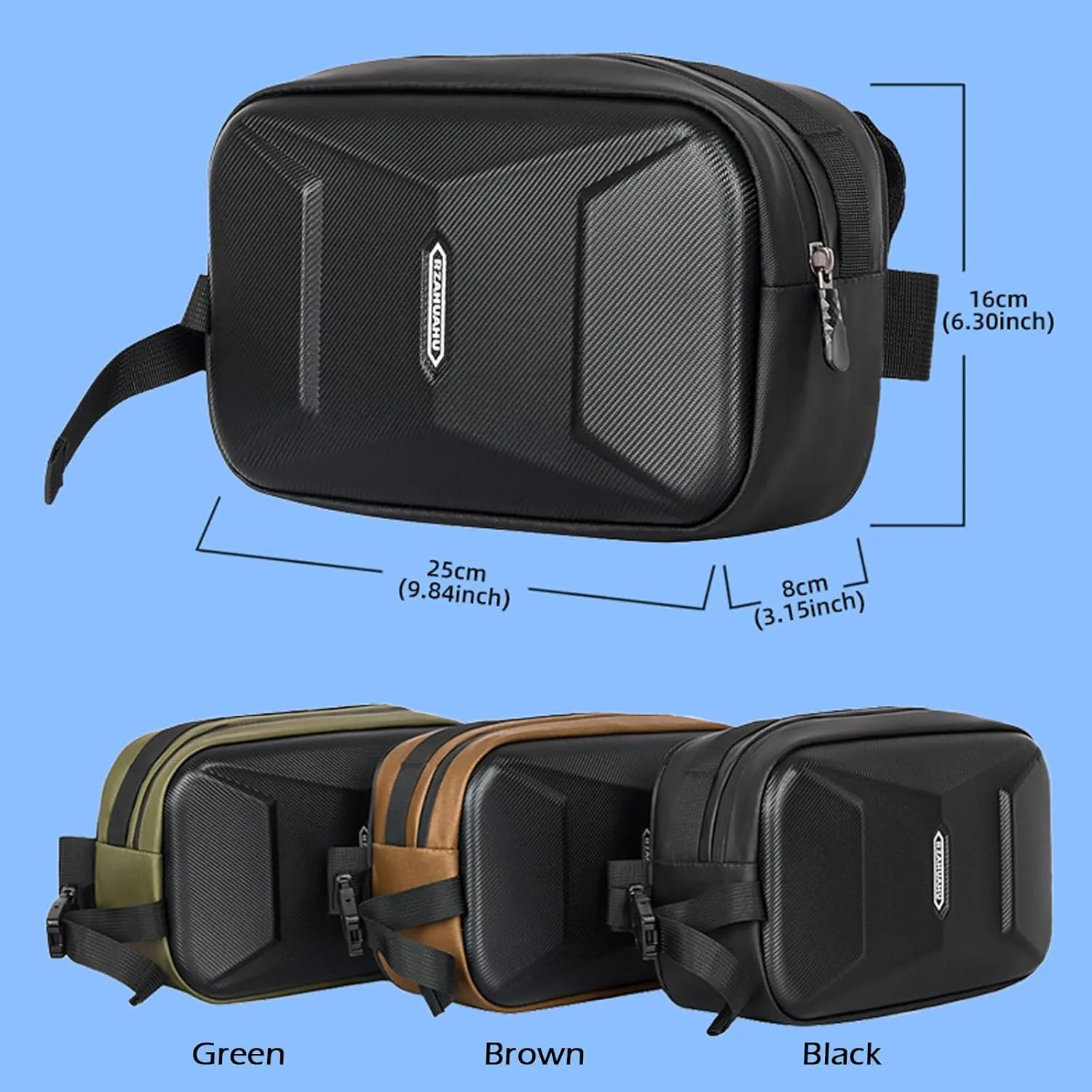 CamGo Waterproof Handlebar Bag for Bike - Cycling Front Storage Basket Bags Multifunctional Small Shoulder Pack for Men & Women (Black&Black)