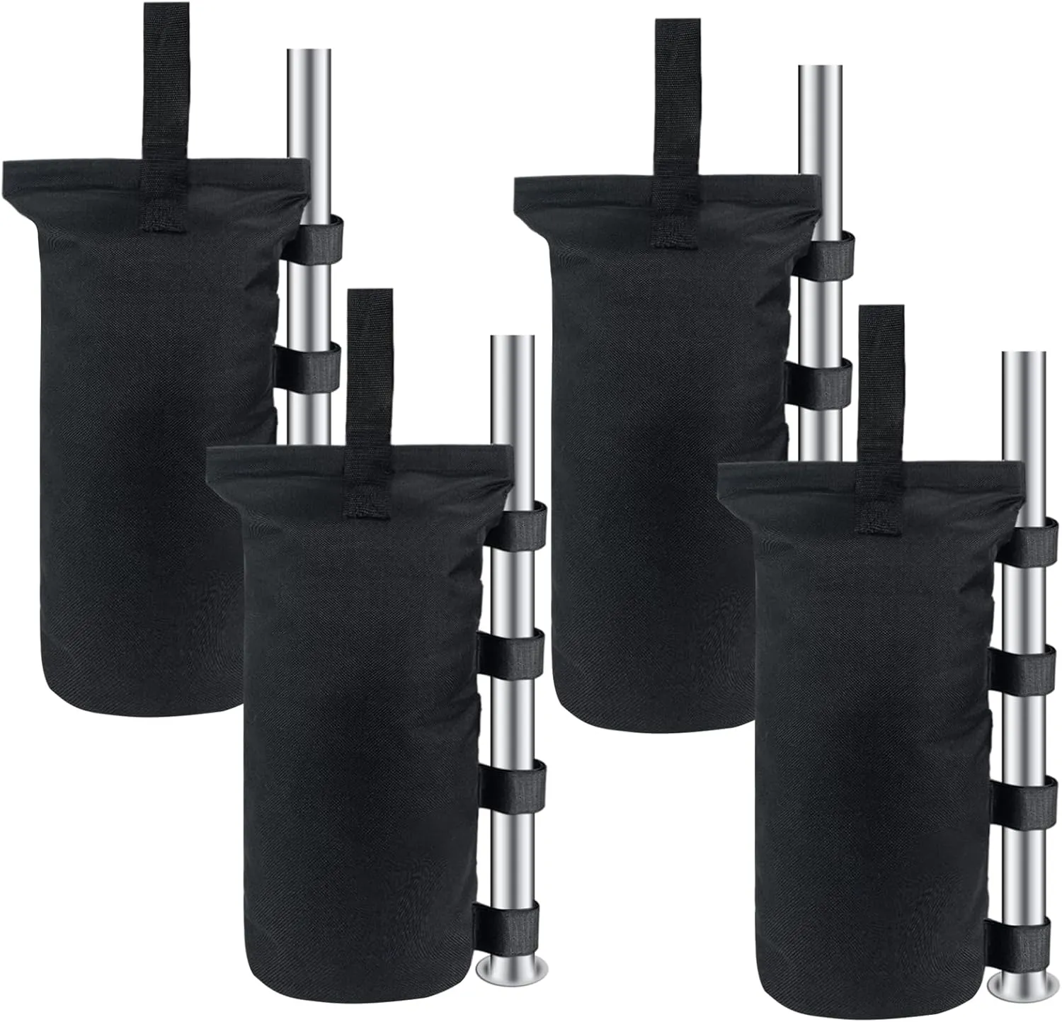 Canopy Weight Bags(150LBS) for Pop up Canopy Tent, Canopy Weights Sand Bags for Instant Outdoor Sun Shelter Canopy/Patio Umbrella,Set of 4, Black