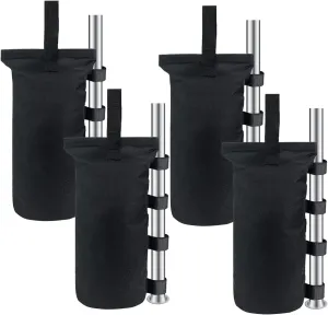 Canopy Weight Bags(150LBS) for Pop up Canopy Tent, Canopy Weights Sand Bags for Instant Outdoor Sun Shelter Canopy/Patio Umbrella,Set of 4, Black