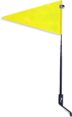 Carbon Fiber Telescopic Reflective Safety Flag - High visibility, bike flag, Kid bike safety flag, Bike trailer flag, Bike visibility flag[Sunburst Yellow]