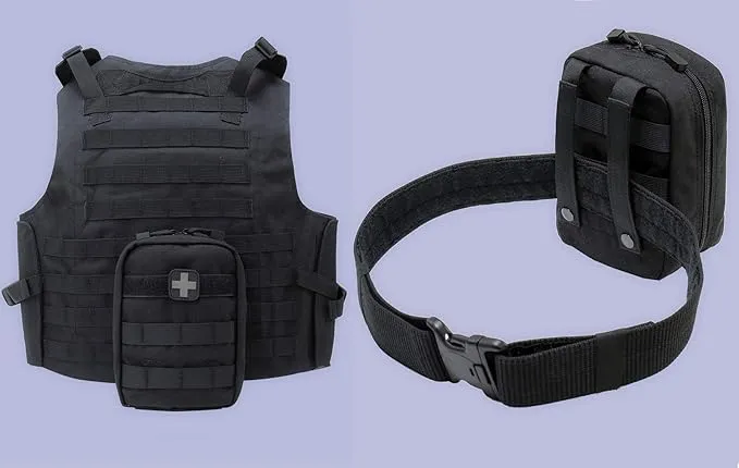 Carlebben EMT Pouch MOLLE Ifak Pouch Tactical MOLLE Medical First Aid Kit Utility Pouch Red
