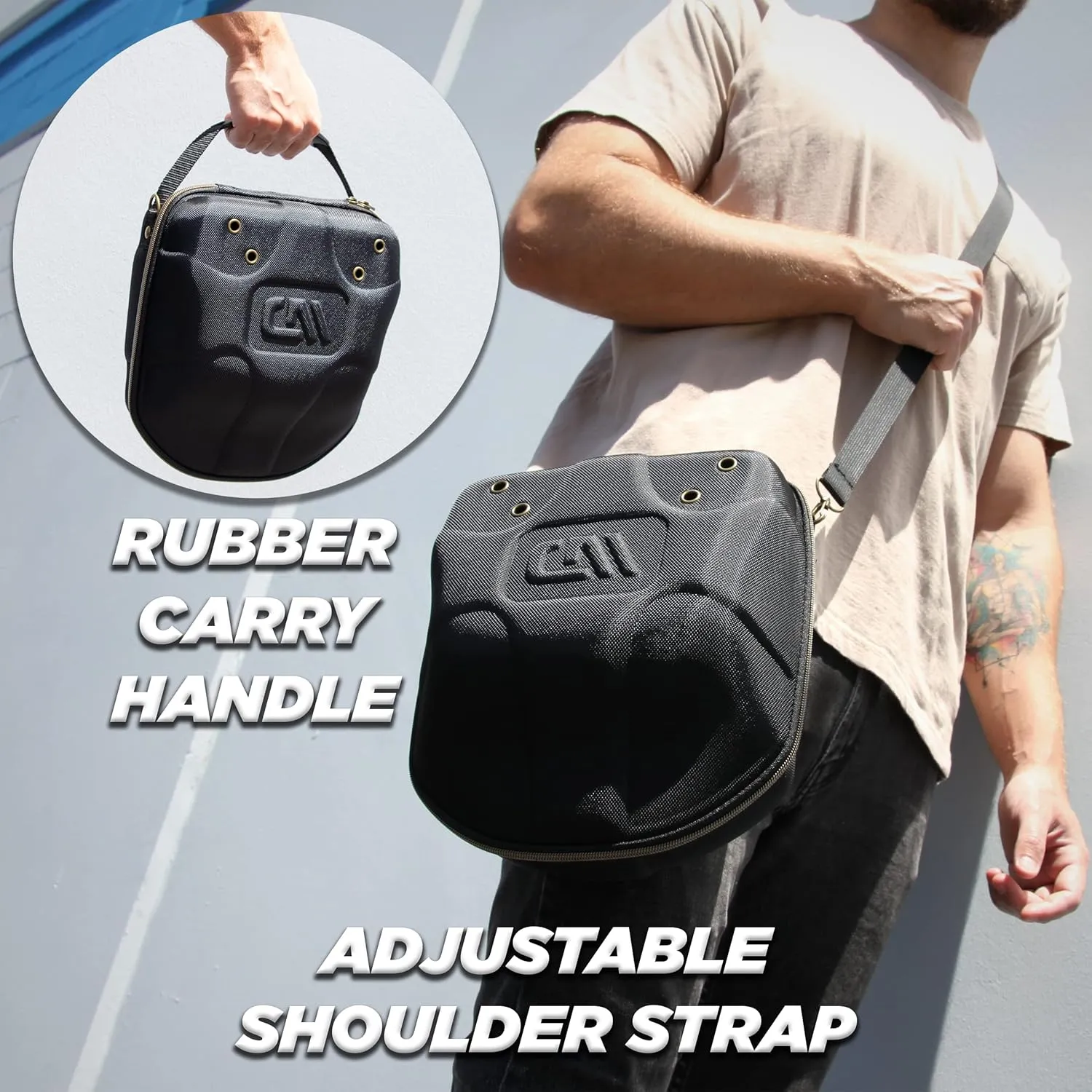 CASEMATIX Hat Travel Case for Baseball Caps with Crush-Resistant Hard Shell Outer