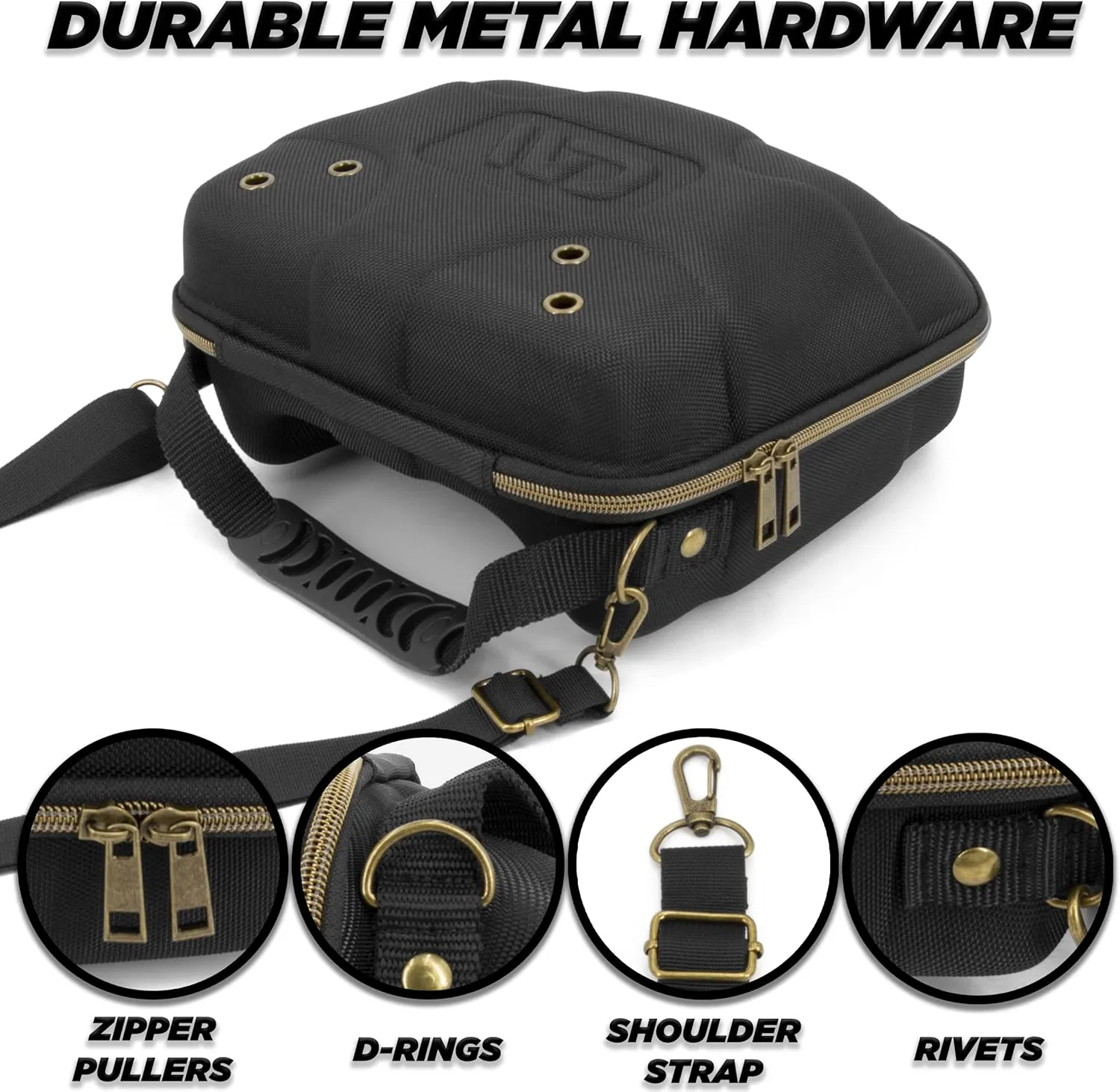 CASEMATIX Hat Travel Case for Baseball Caps with Crush-Resistant Hard Shell Outer