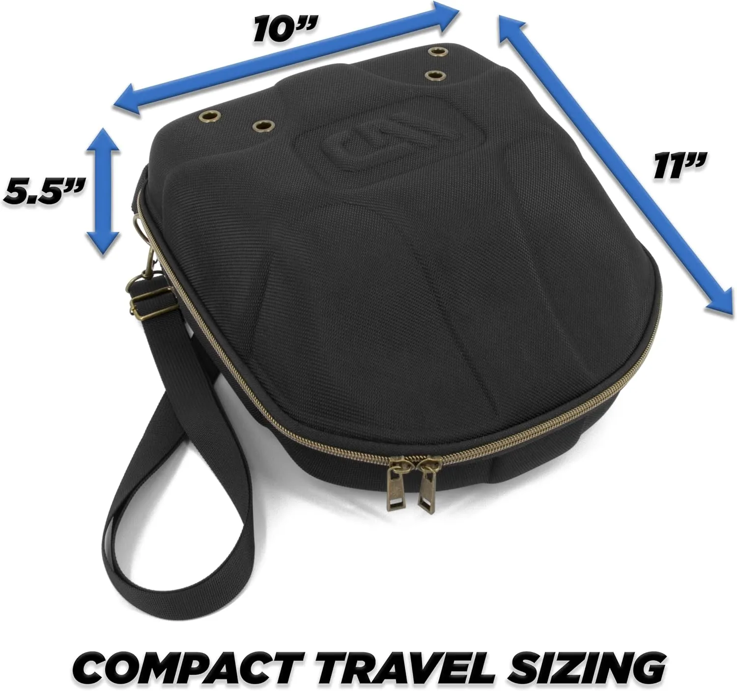 CASEMATIX Hat Travel Case for Baseball Caps with Crush-Resistant Hard Shell Outer