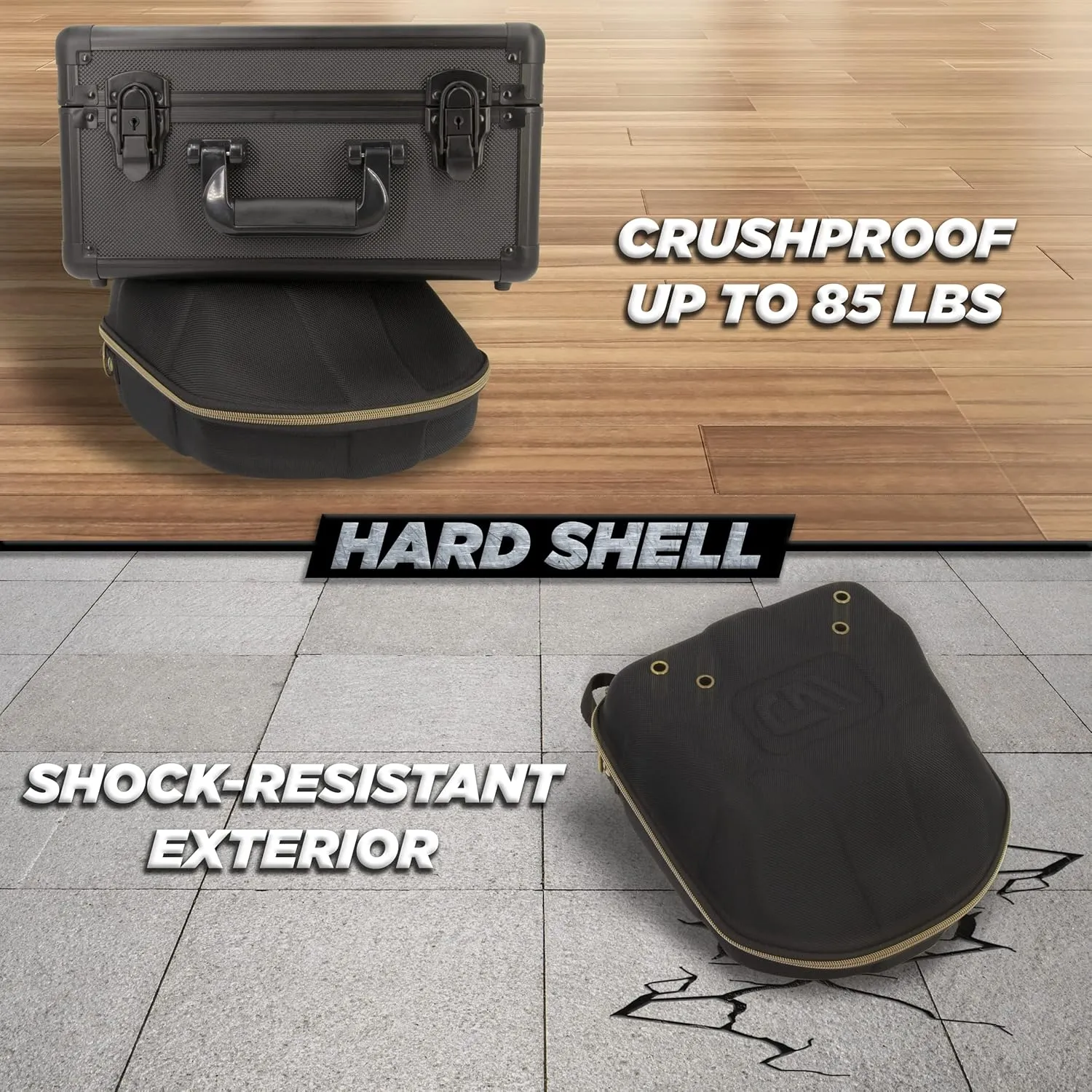 CASEMATIX Hat Travel Case for Baseball Caps with Crush-Resistant Hard Shell Outer