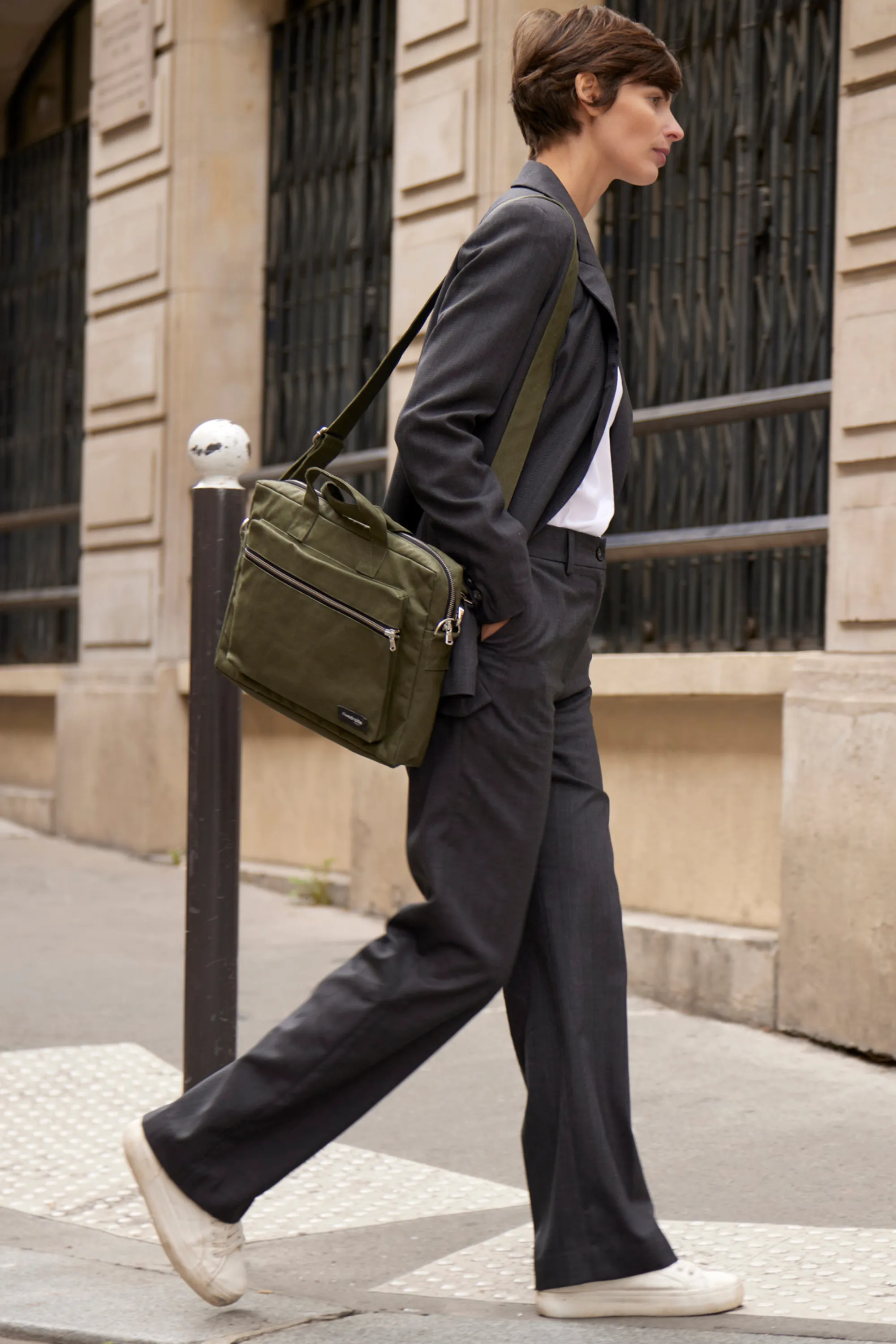 Chaptal the document holder - Recycled cotton Military Green