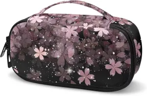Cheery Blossom Diabetic Supplies Travel Case for Diabetes Testing Kit Blood Glucose Monitor Kit with Meter Insulin Cooler Travel Organizer for Daily Use, Pink