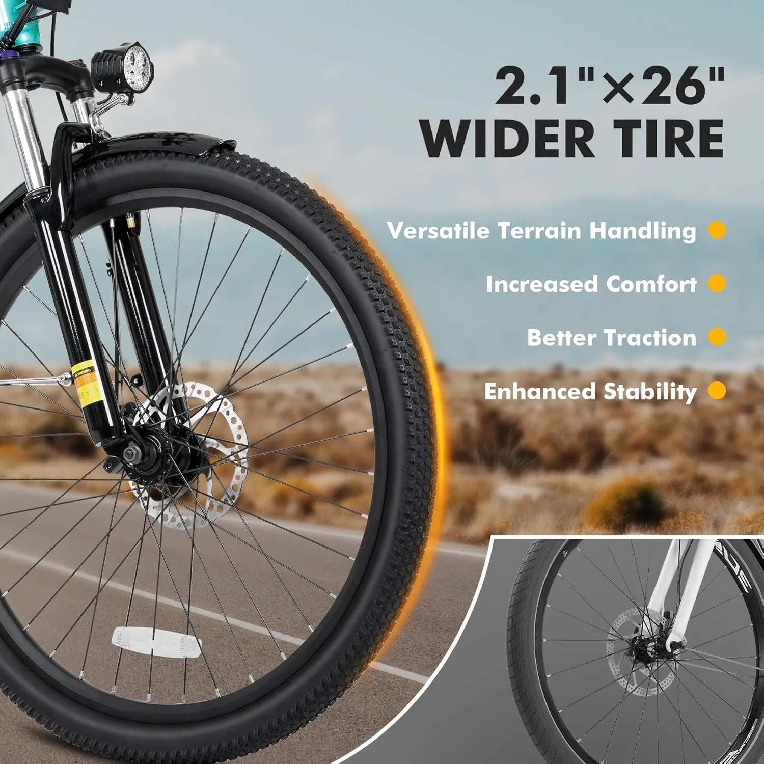 Cityone 2.0 Electric Bike for Adults,Up to 65Miles,28MPH,1200W Peak Motor 26" Ebike,499WH UL2849 Certified Battery Electric Commuter Bicycle with Front Suspension & 7-Speed Ebikes