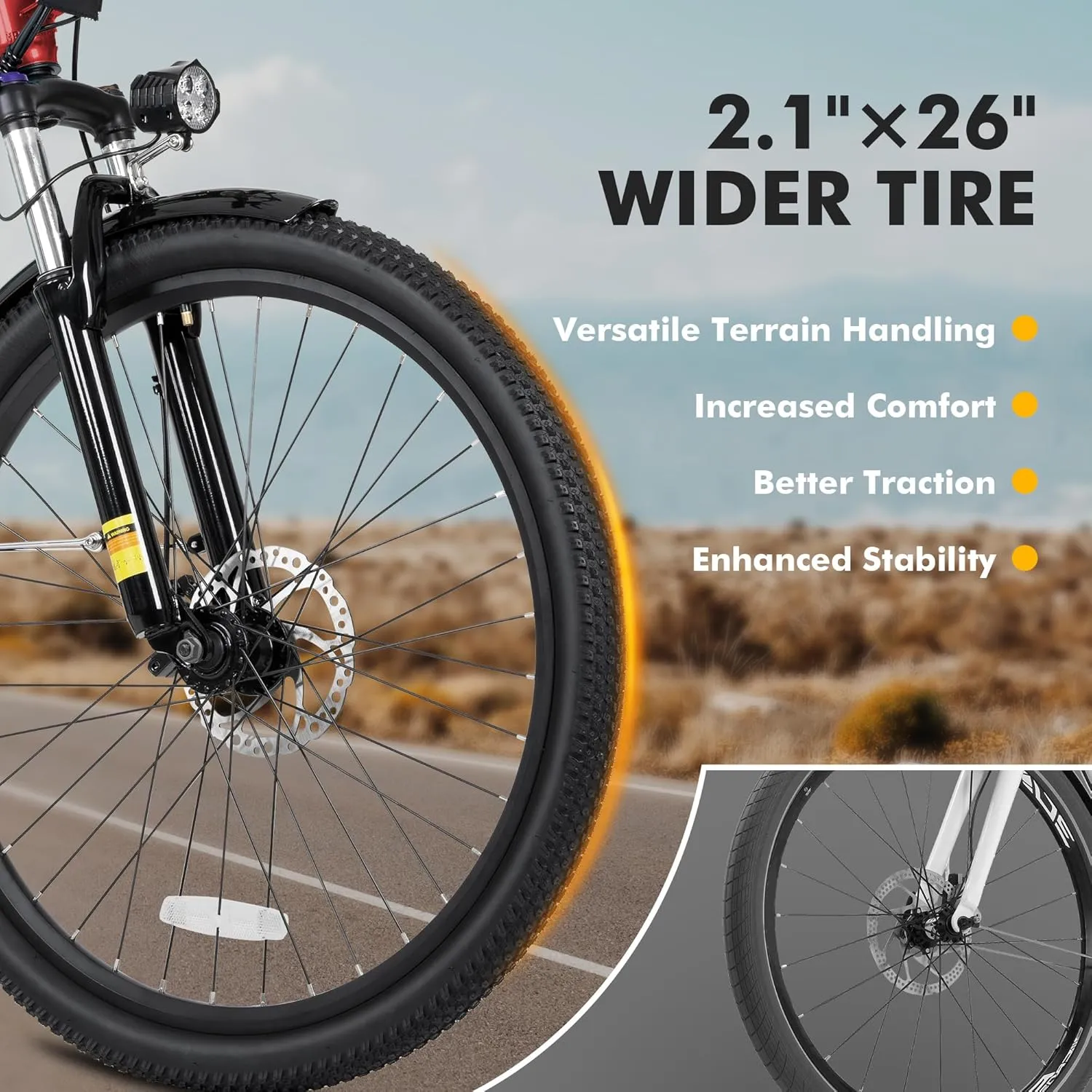 Cityone 2.0 Electric Bike for Adults,Up to 65Miles,28MPH,1200W Peak Motor 26" Ebike,499WH UL2849 Certified Battery Electric Commuter Bicycle with Front Suspension & 7-Speed Ebikes