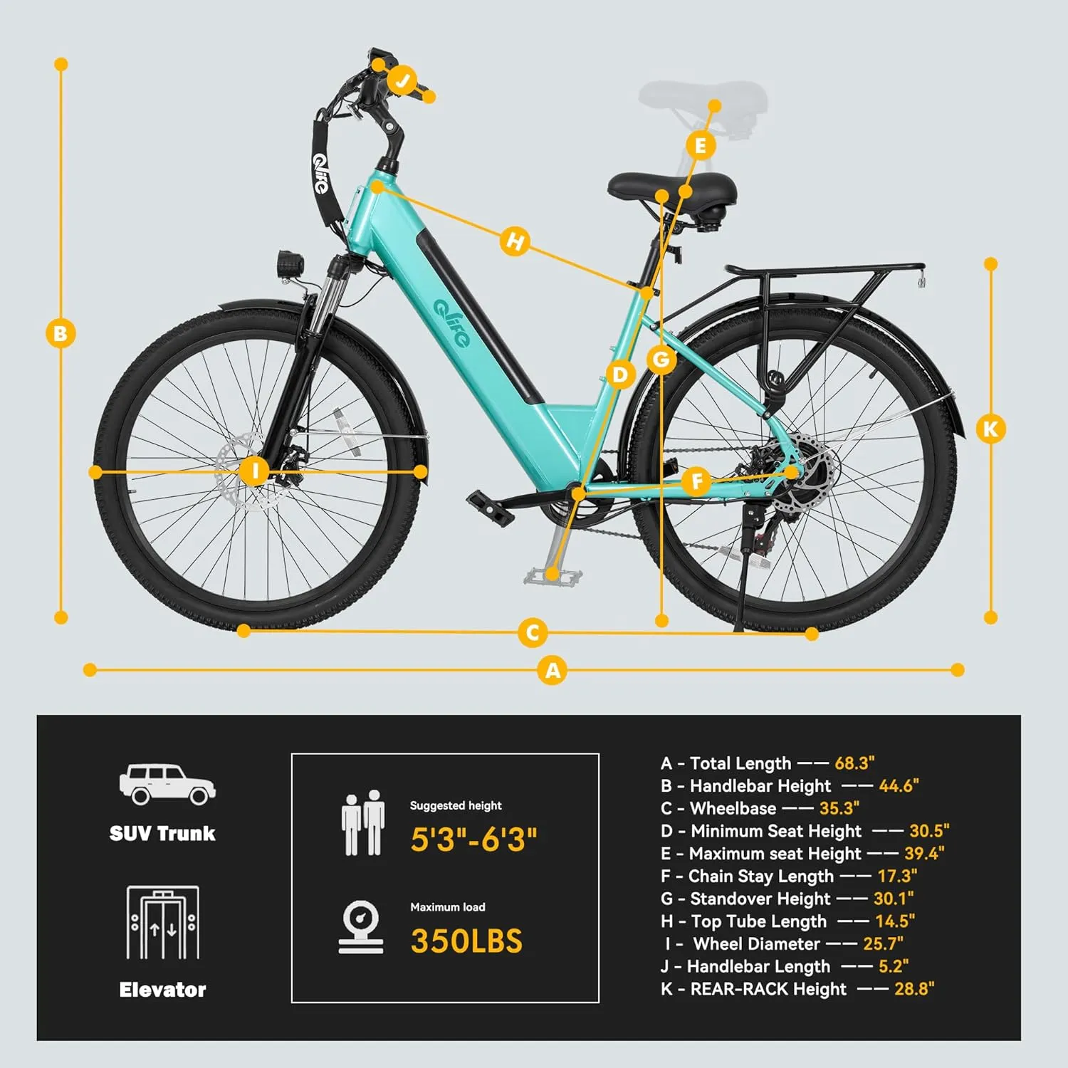 Cityone 2.0 Electric Bike for Adults,Up to 65Miles,28MPH,1200W Peak Motor 26" Ebike,499WH UL2849 Certified Battery Electric Commuter Bicycle with Front Suspension & 7-Speed Ebikes