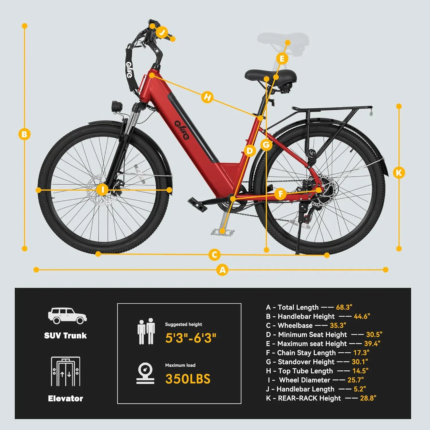 Cityone 2.0 Electric Bike for Adults,Up to 65Miles,28MPH,1200W Peak Motor 26" Ebike,499WH UL2849 Certified Battery Electric Commuter Bicycle with Front Suspension & 7-Speed Ebikes